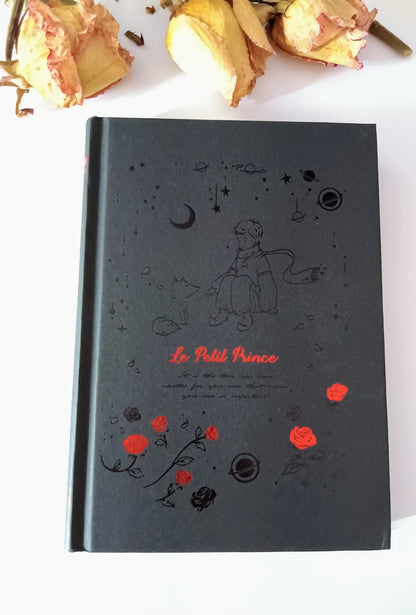 Carnet de dessin noir du Petit Prince, couverture rigide de haute qualité - Format A5