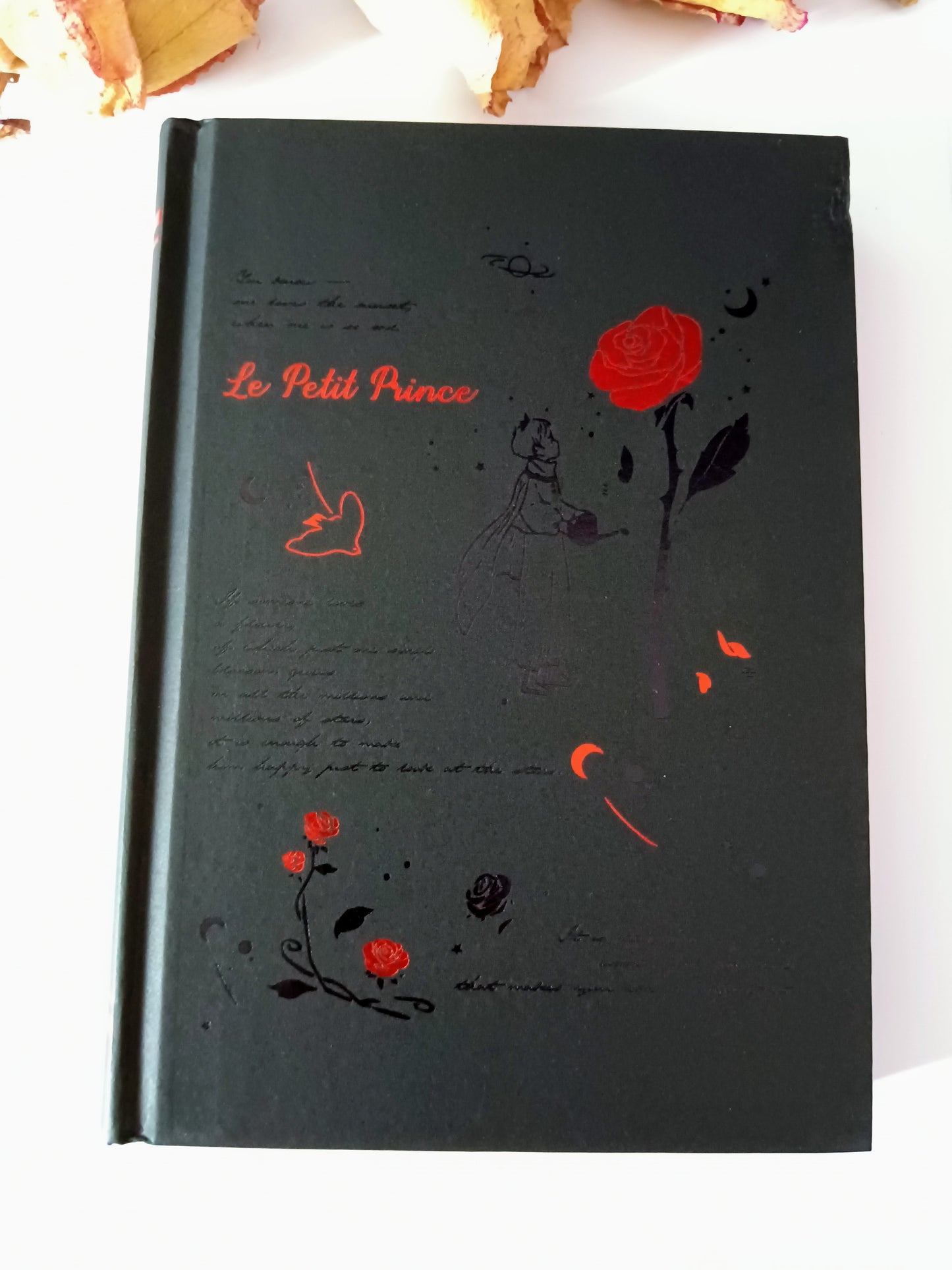 Carnet de dessin noir du Petit Prince, couverture rigide de haute qualité - Format A5