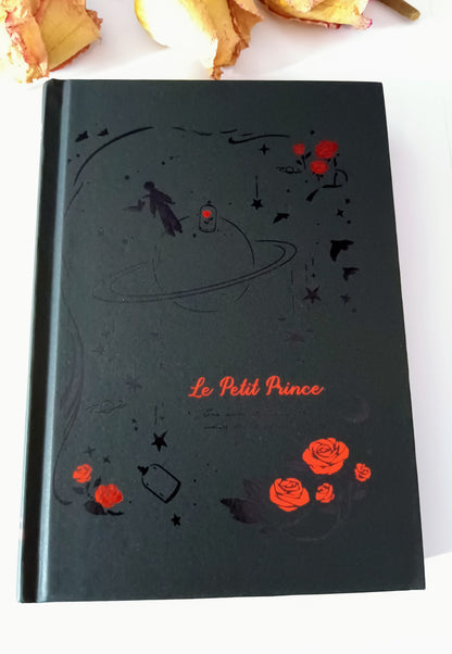 Carnet de dessin noir du Petit Prince, couverture rigide de haute qualité - Format A5