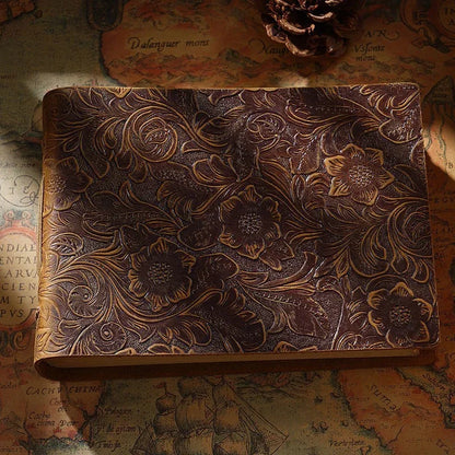 Carnet vintage en cuir cousu à la main de haute qualité, avec papier intérieur écologique