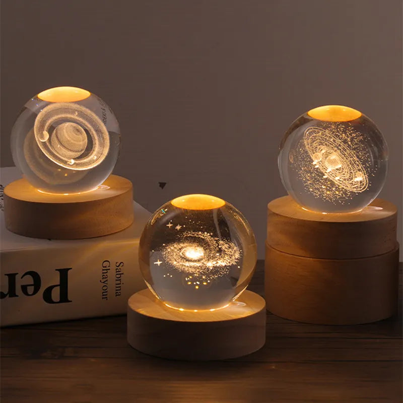 Magnifiques et uniques boules de cristal lumineuses LED