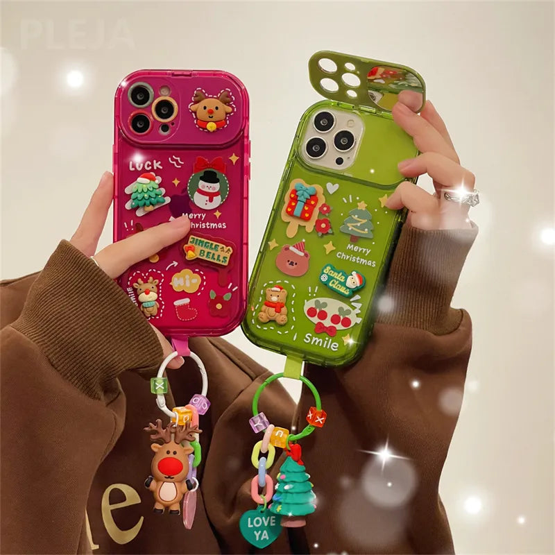 Coque pour cellulaire de Noël avec pendendifs