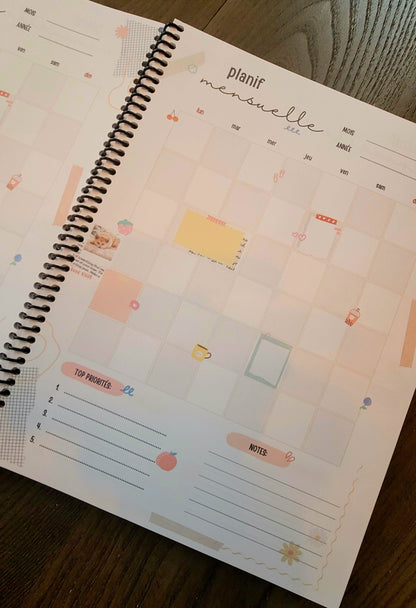 Ma planif quotidienne daté ou non + 12 calendriers mensuels + 12 mois de budgets