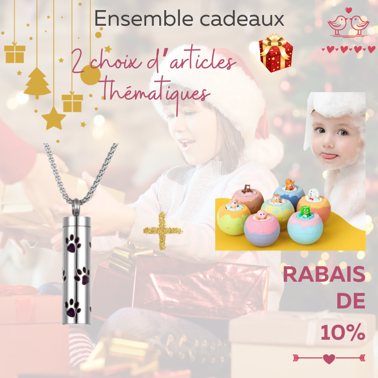 Ensemble cadeaux (10% de rabais): collier d'aromathérapie et couverture lourde apaisante en vison