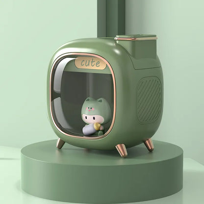 Mignon humidificateur avec lumière et diffuseur d'huiles essentielles - 500 ml pour chambre d'enfant