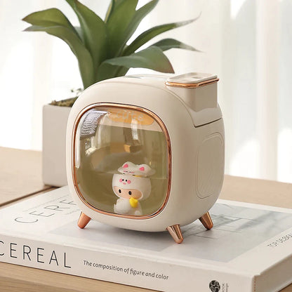 Mignon humidificateur avec lumière et diffuseur d'huiles essentielles - 500 ml pour chambre d'enfant