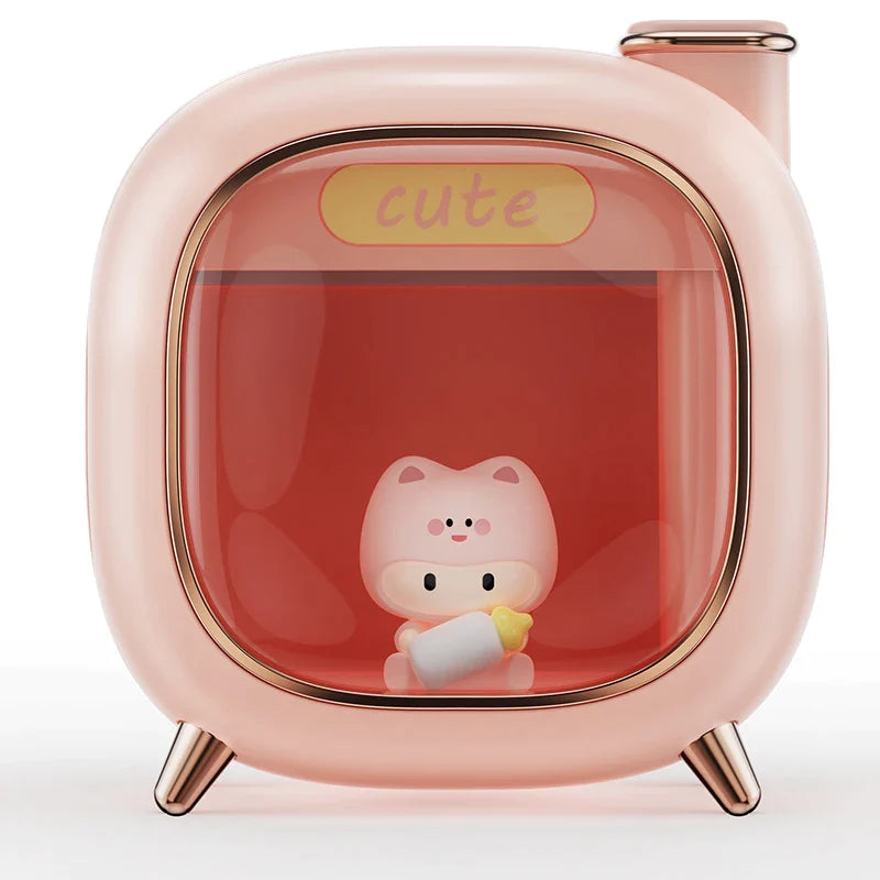 Mignon humidificateur avec lumière et diffuseur d'huiles essentielles - 500 ml pour chambre d'enfant