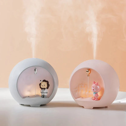 Mignon humidificateur avec lumière et diffuseur d'huiles essentielles - 100 ml pour chambre d'enfant